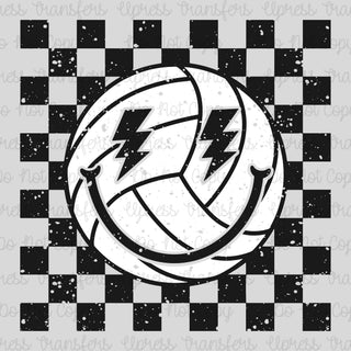 Checkered Volleyball Smile