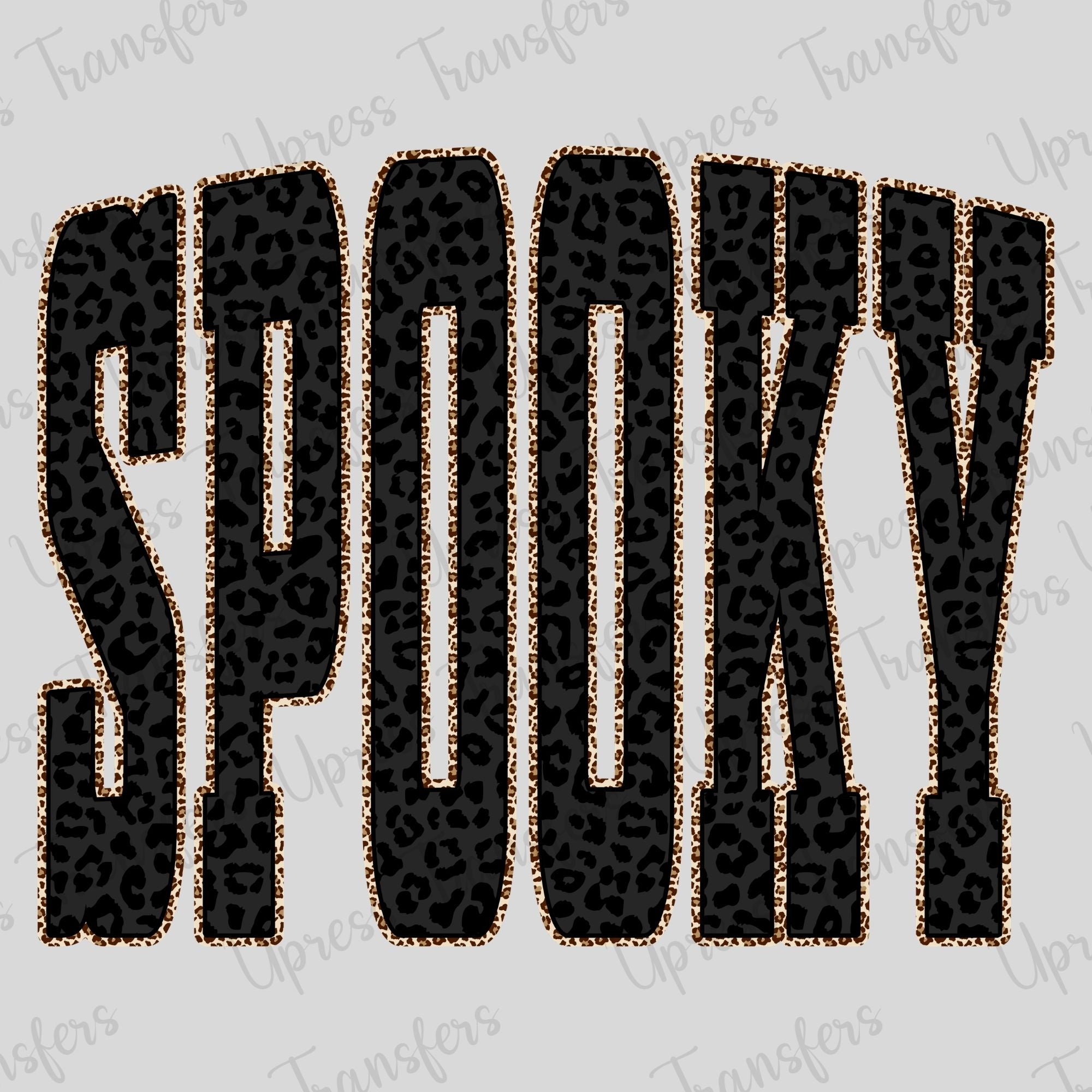 Cheetah Outlined Black Spooky