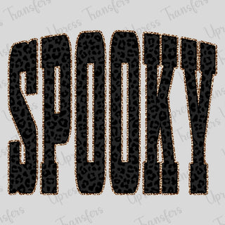 Cheetah Outlined Black Spooky