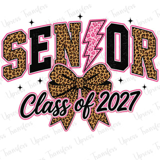 Cheetah Pink Senior Bow