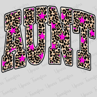 Cheetah Pink Star Aunt