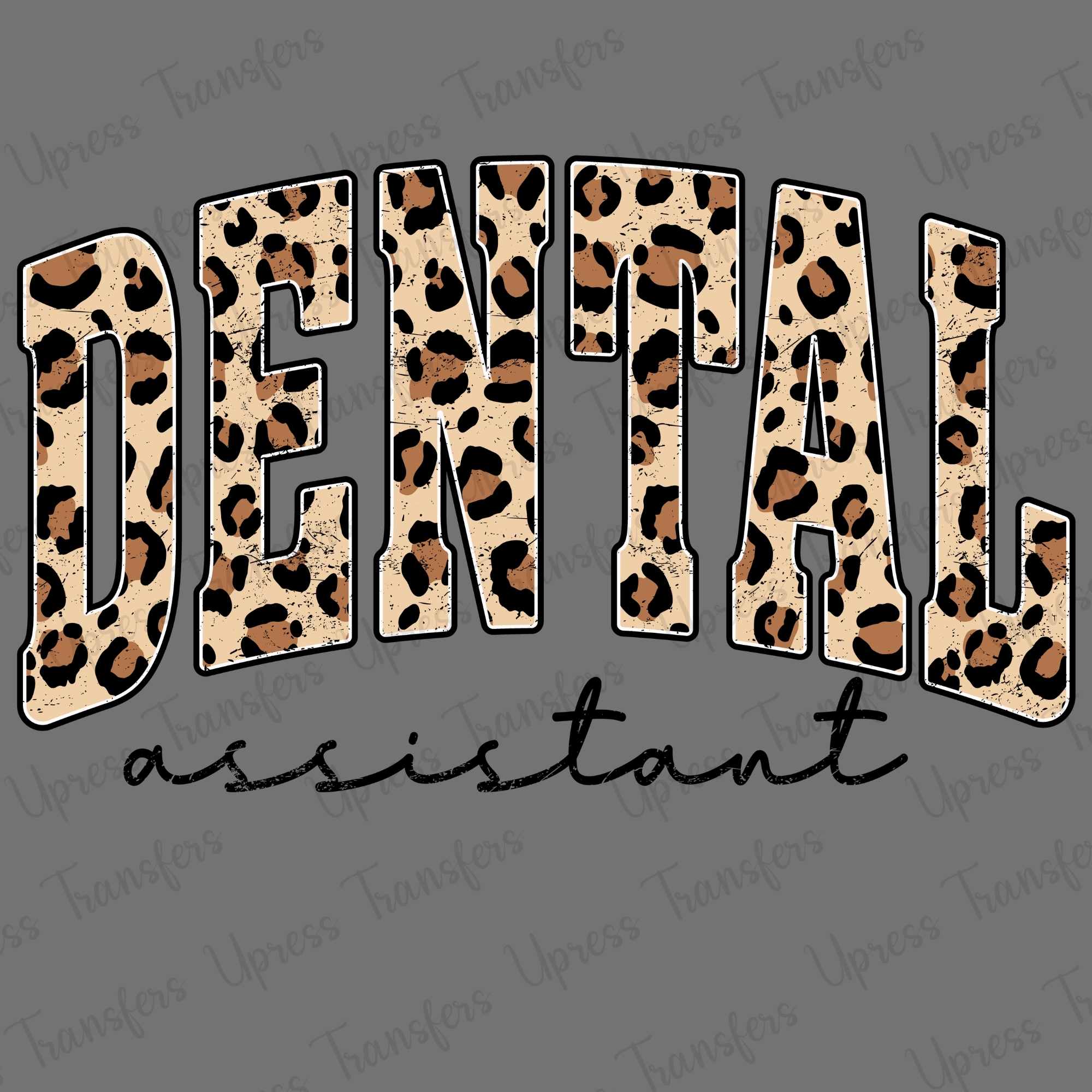 Cheetah Print Dental Assistant