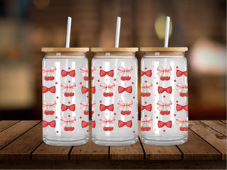 Cherries and Bows Watercolor 16 Oz Wrap