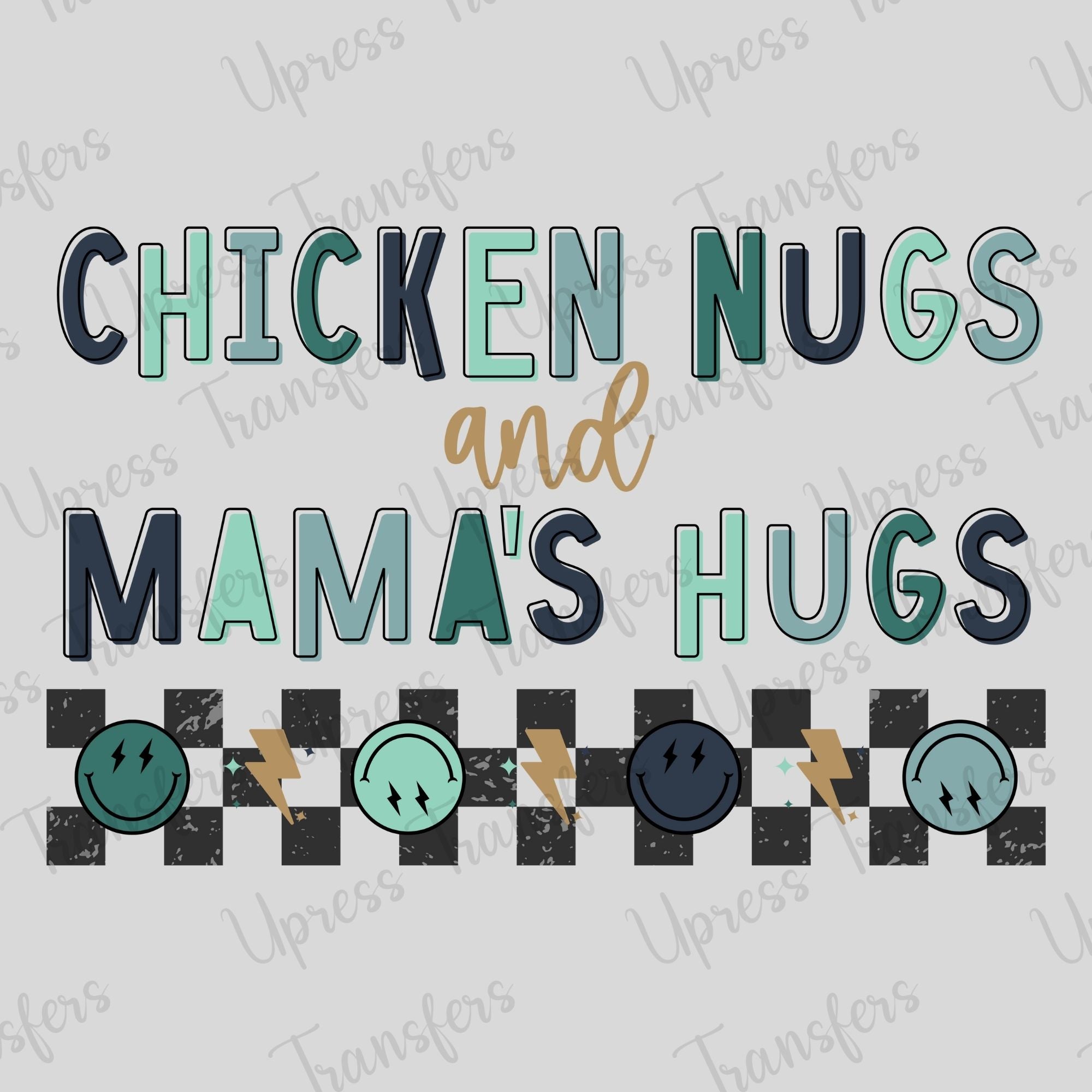 Chicken Nugs Mama Hugs Trendy Blues