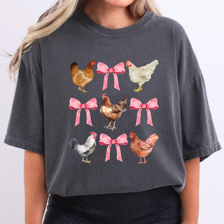 Chickens and Pink Bows