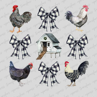 Chickens and Plaid Bows