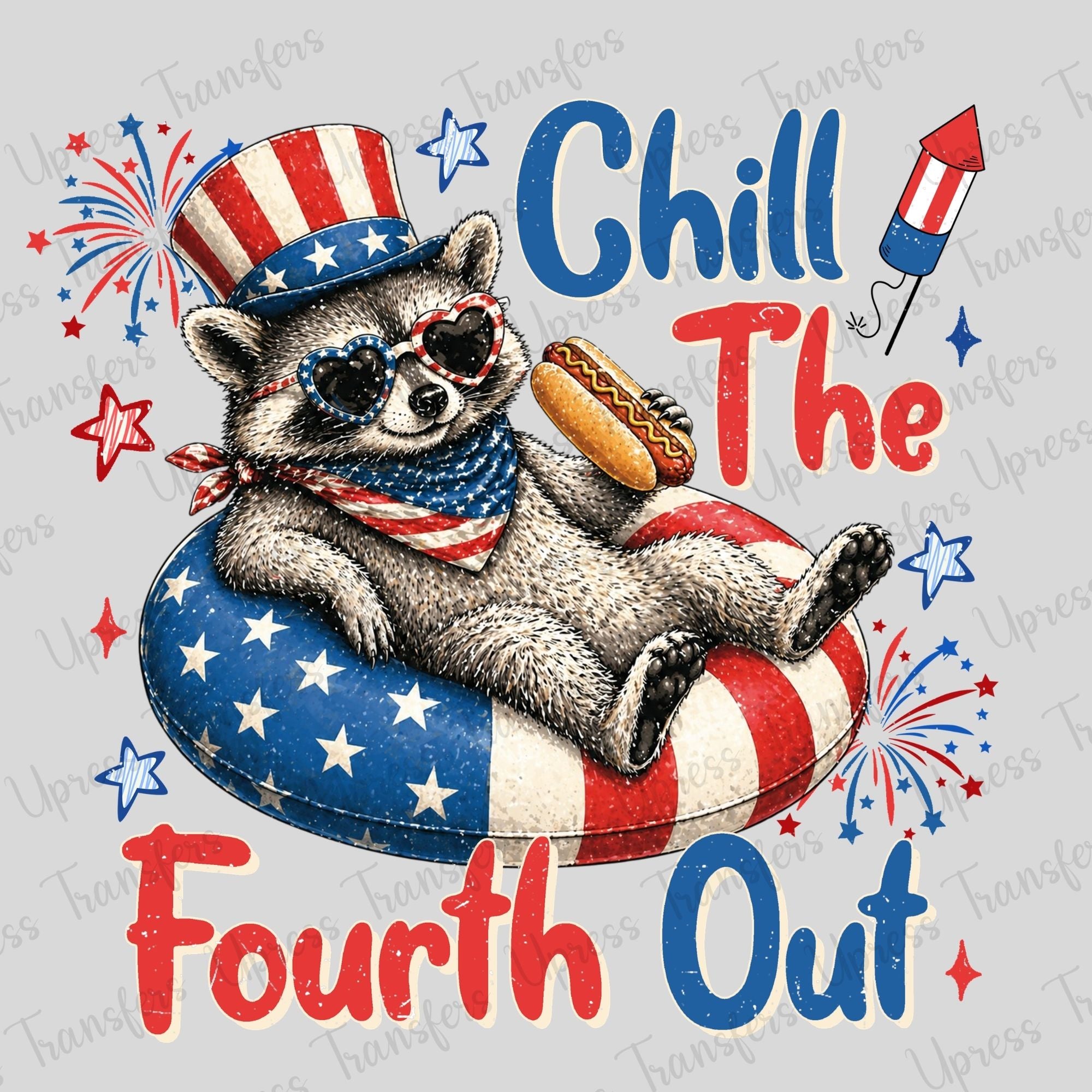 Chill The Fourth Out Racoon