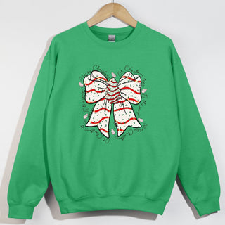 Christmas Debbie Cake Bow Merry