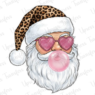 Christmas Leopard Santa Bubblegum