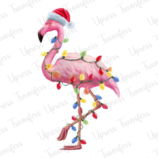 Christmas Lights Flamingo Pink