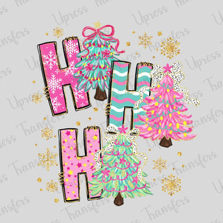 Christmas Patterned Ho Ho Ho Trees