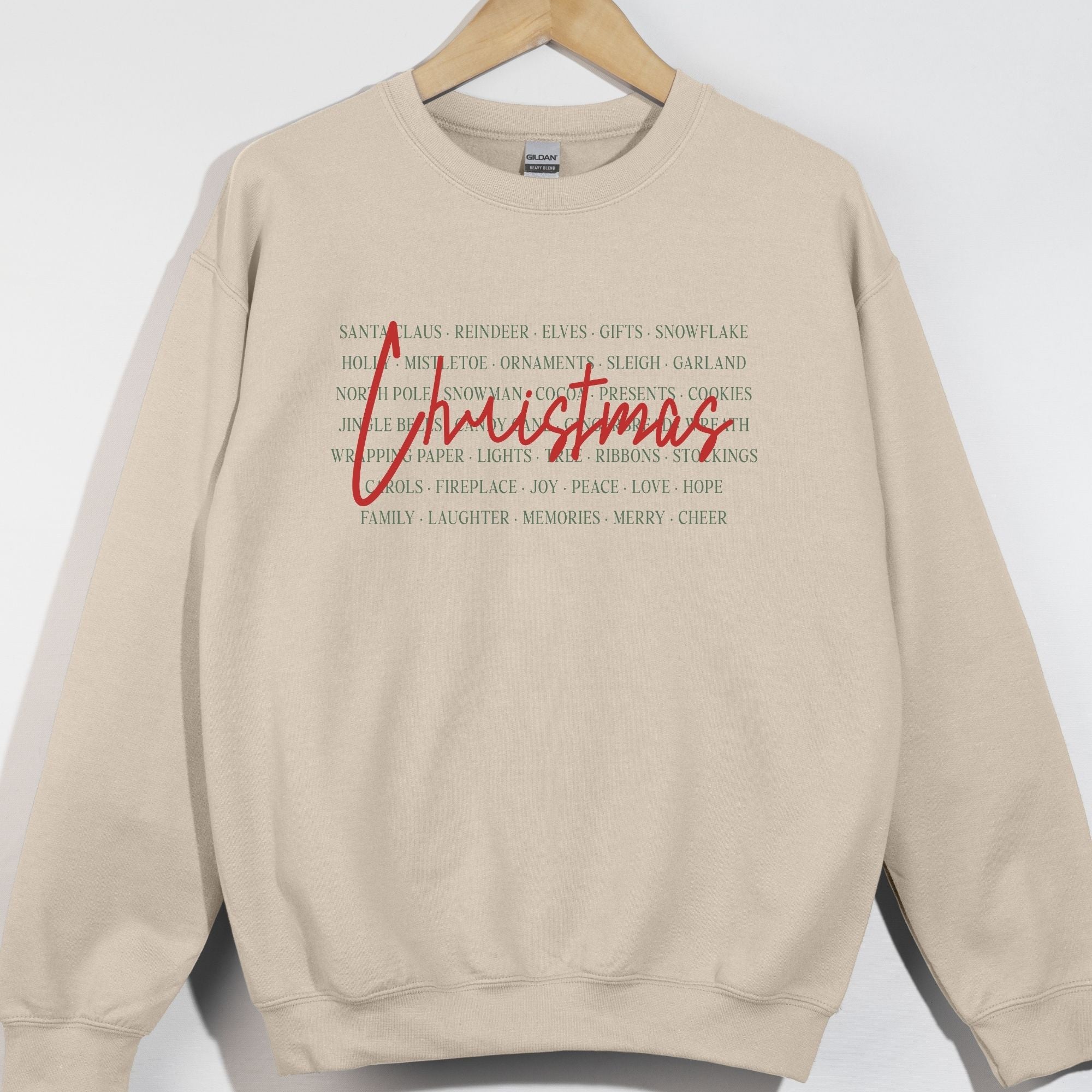 Christmas Red Green Words