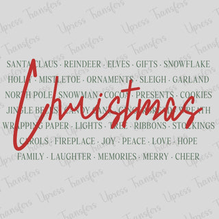Christmas Red Green Words