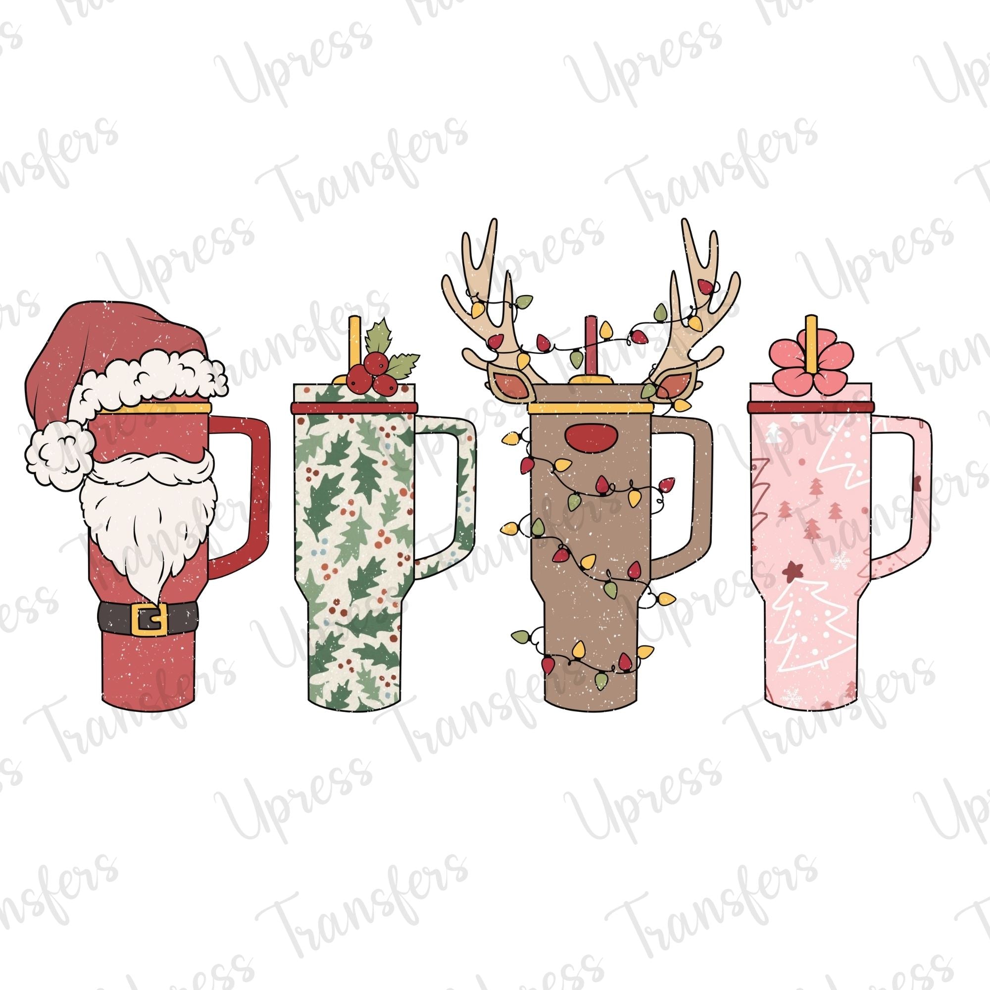 Christmas Tumblers x 4