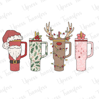 Christmas Tumblers x 4