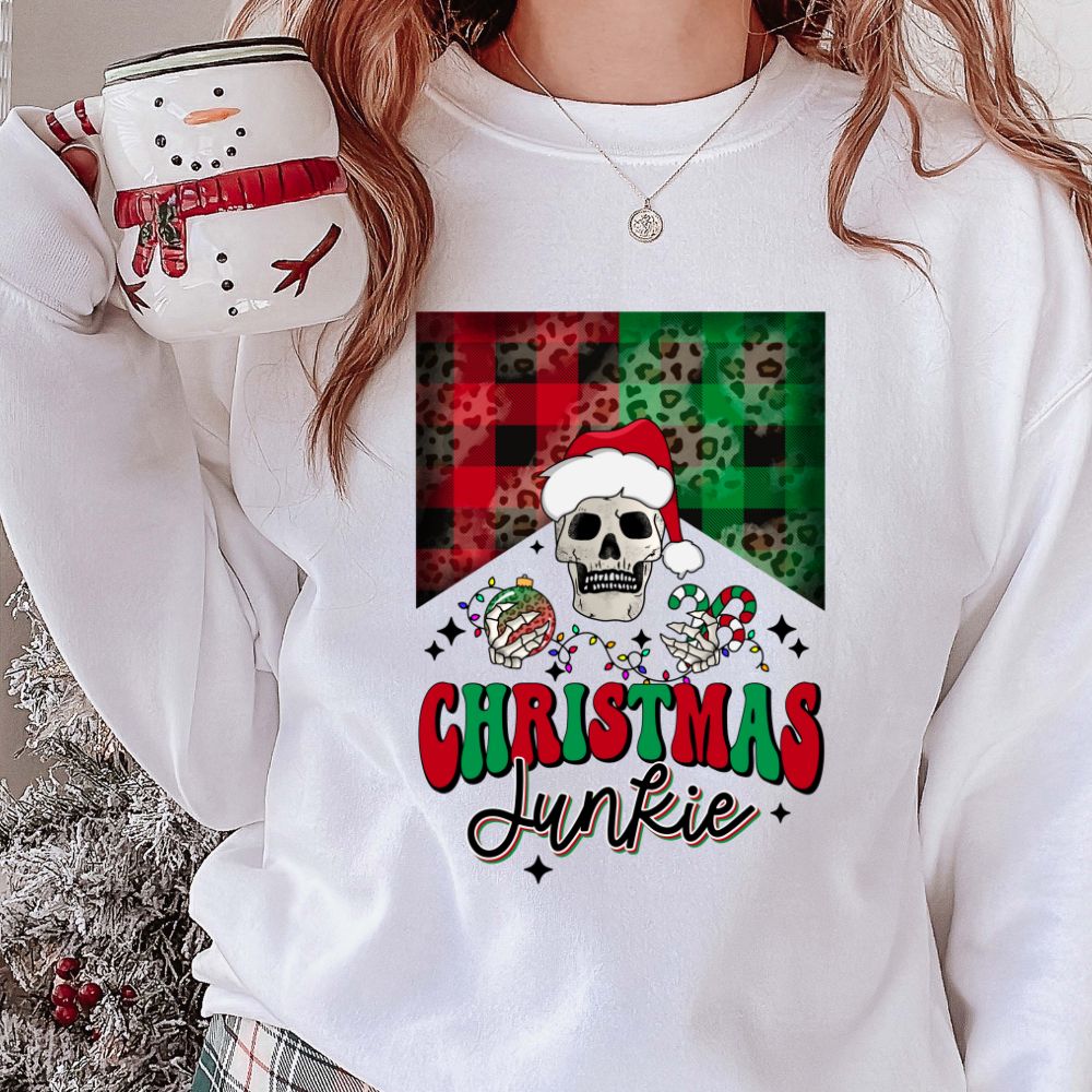 Christmas Junkie Skull