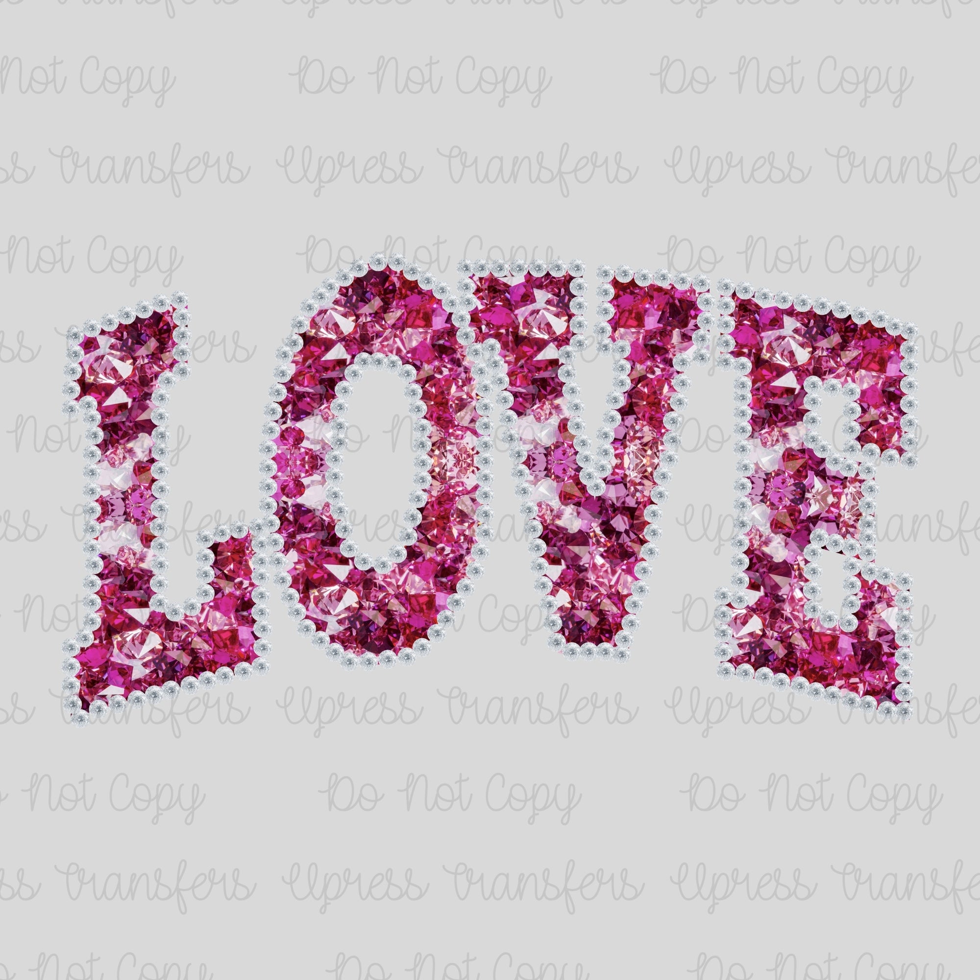 Chunky Rhinestone Love