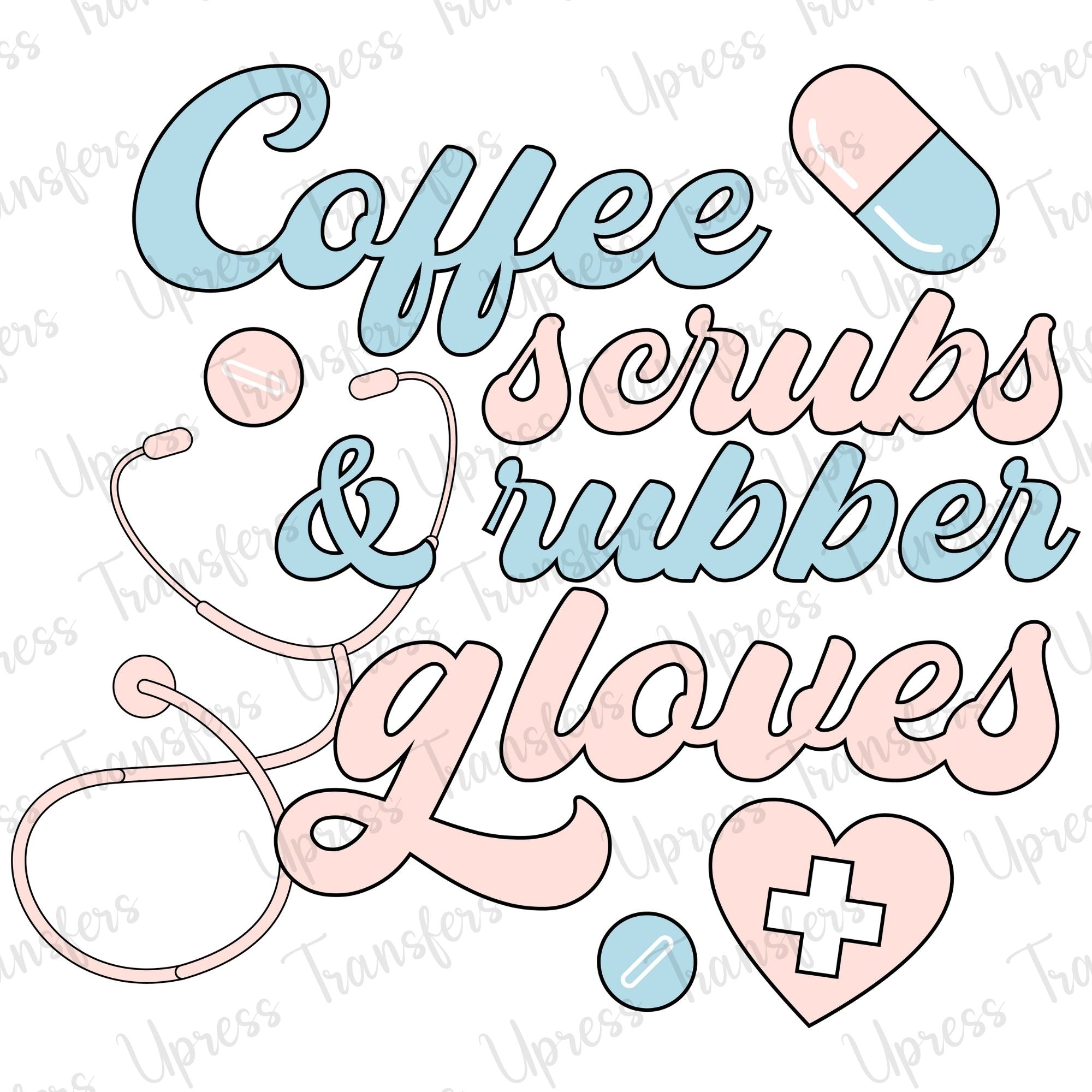 Coffee Scrubs And Rubber Gloves