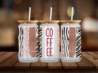 Coffee Zebra 16 Oz Wrap