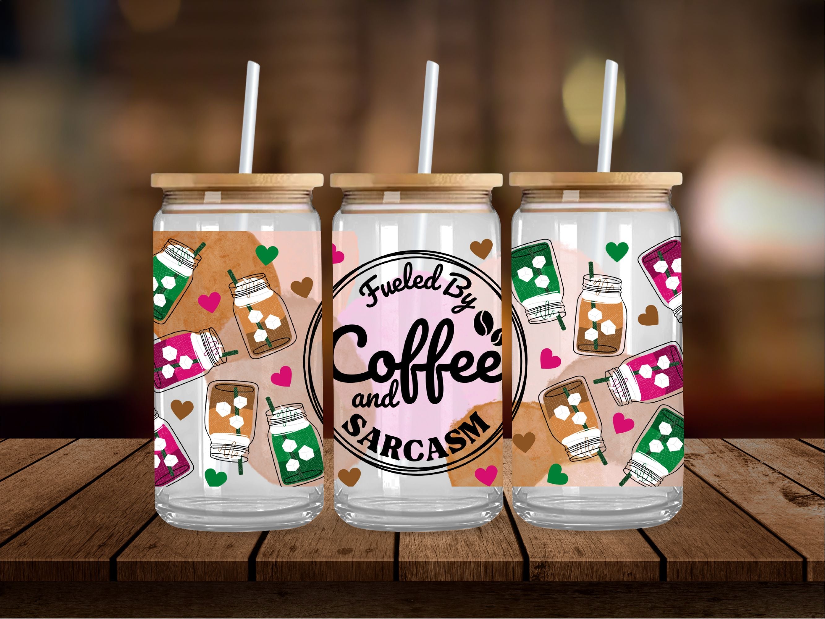 Coffee and Sarcasm 16 Oz Wrap