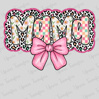 Colorful Cheetah Mama Bow