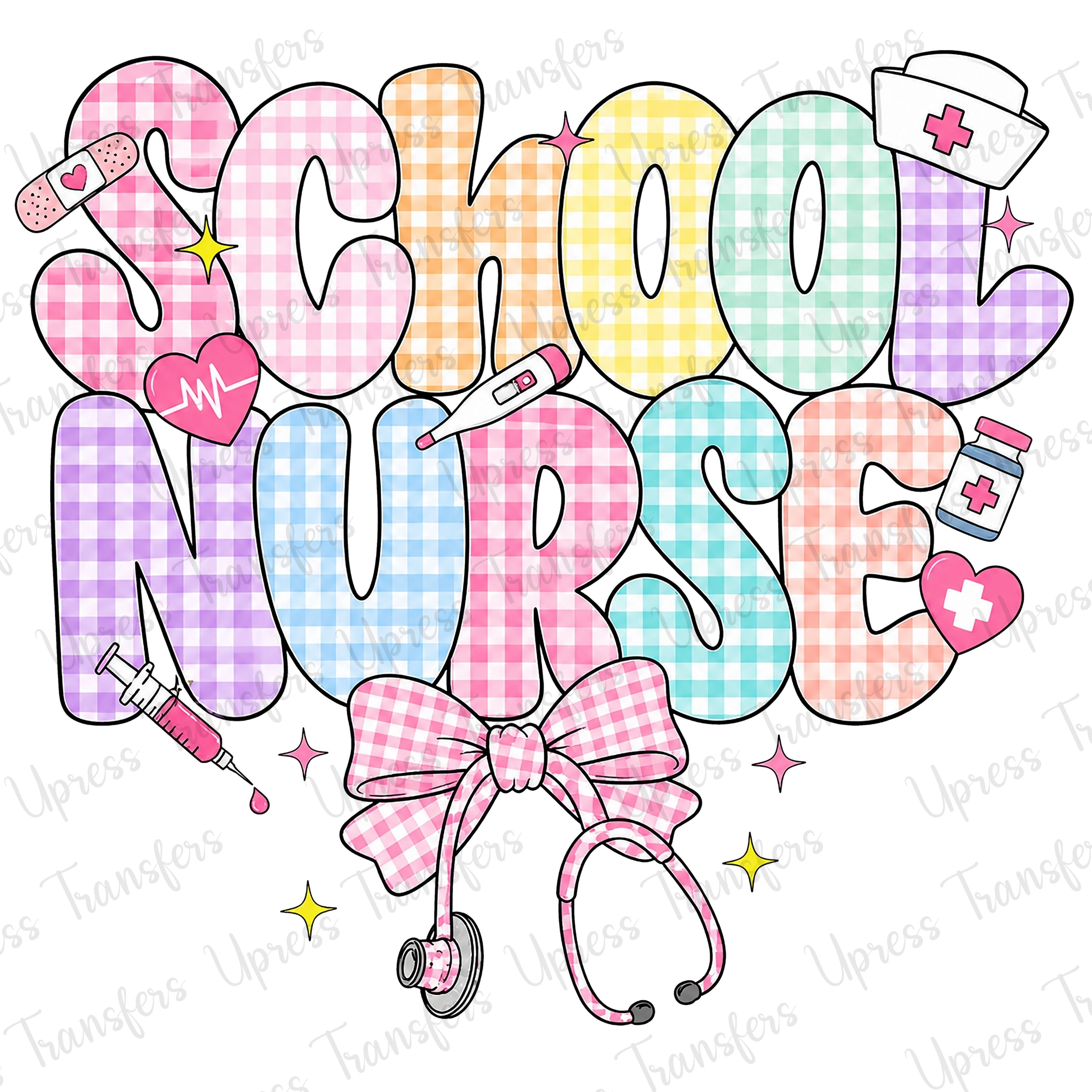 Colorful Plaid School Nurse