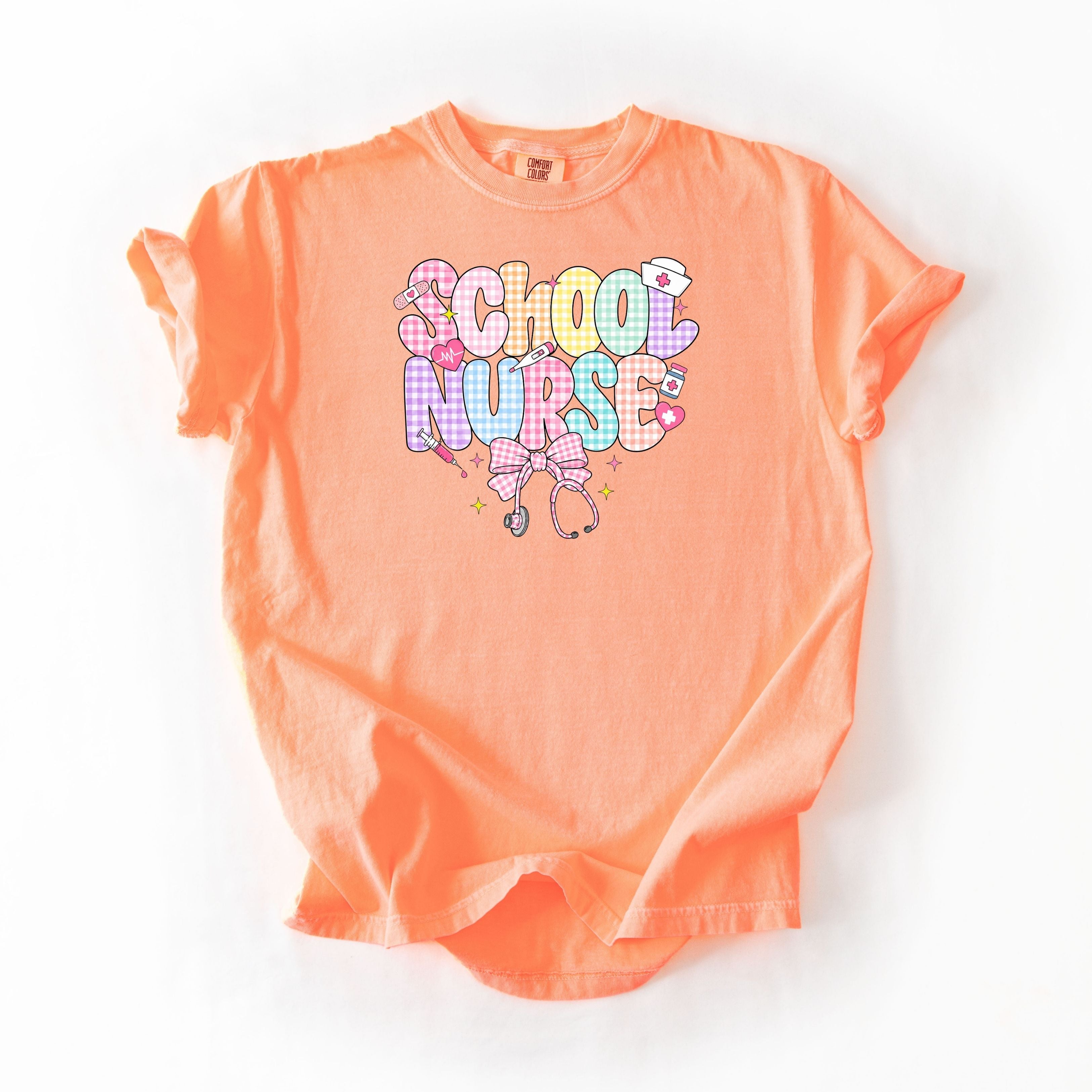 Colorful Plaid School Nurse