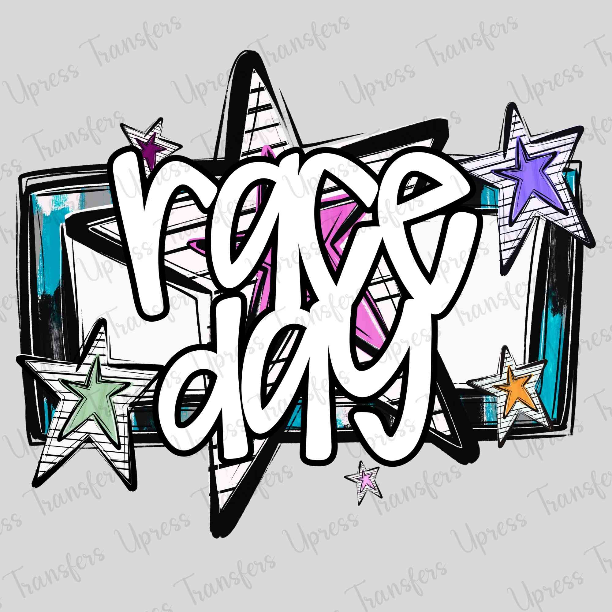 Colorful Race Day Stars