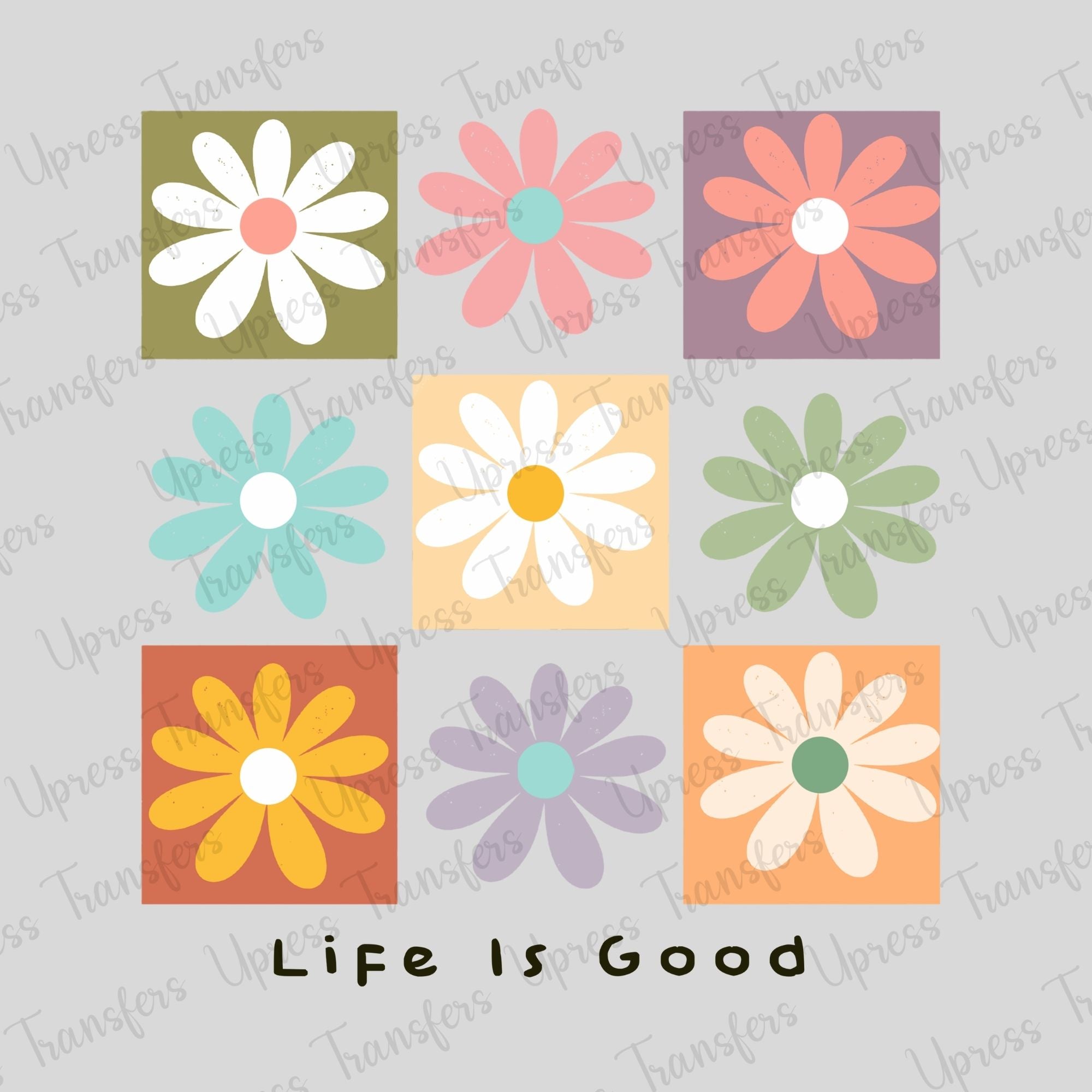 Contour Flowers Life Is Good