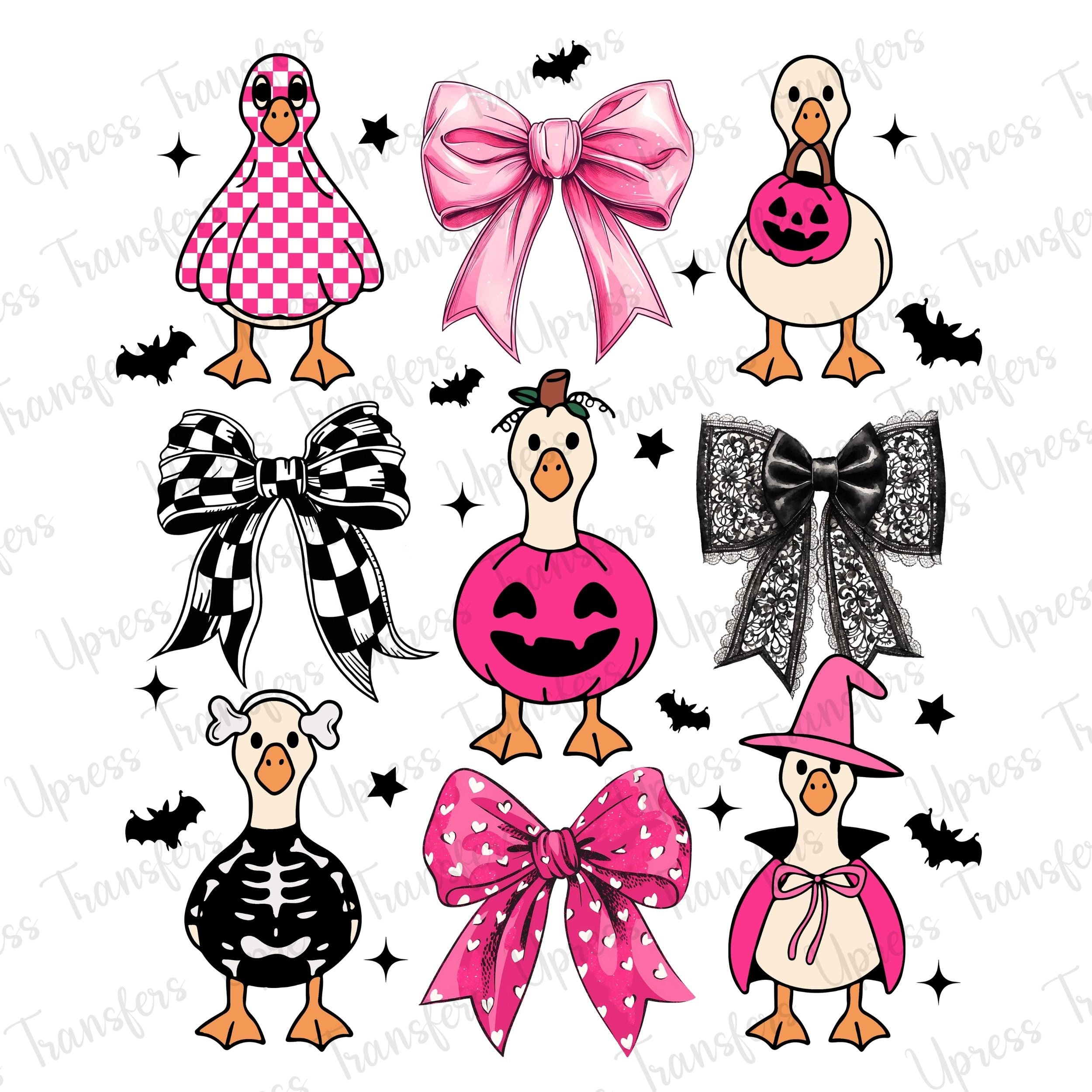 Contour Goose and Bow Halloween