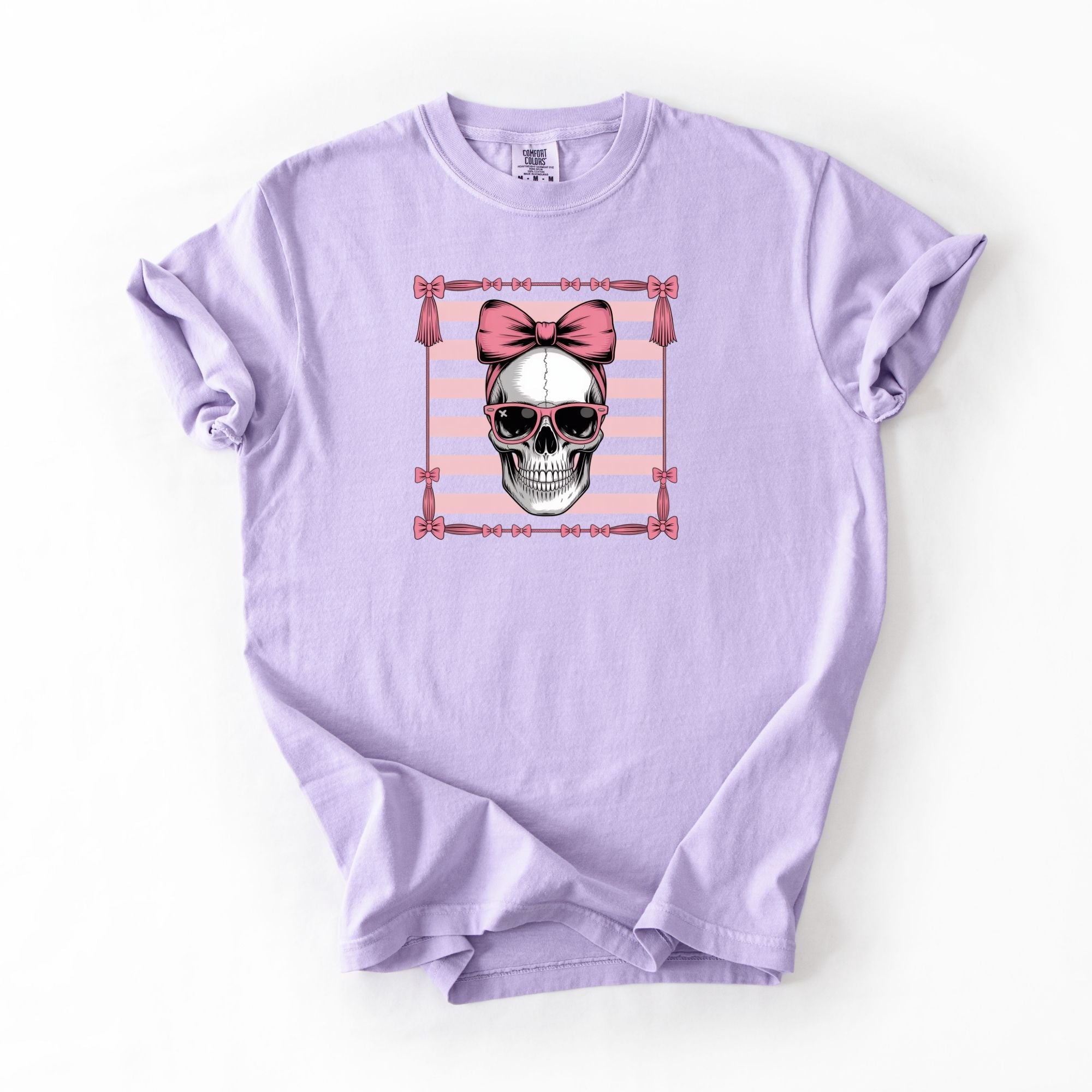 Contour Pink Bow Skull