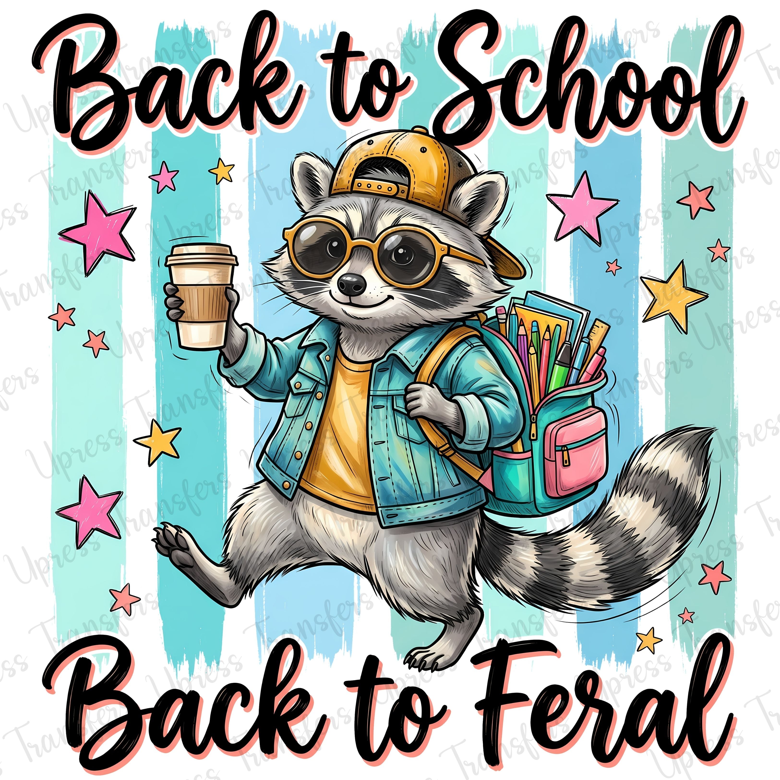 Cool Racoon Ready For School