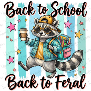 Cool Racoon Ready For School