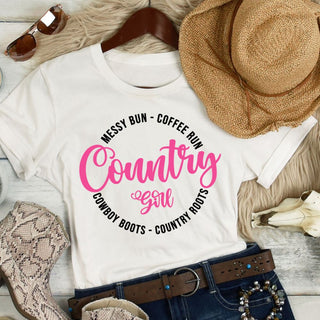 Country Girl Pink And Black