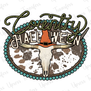 Country Halloween Cow Print