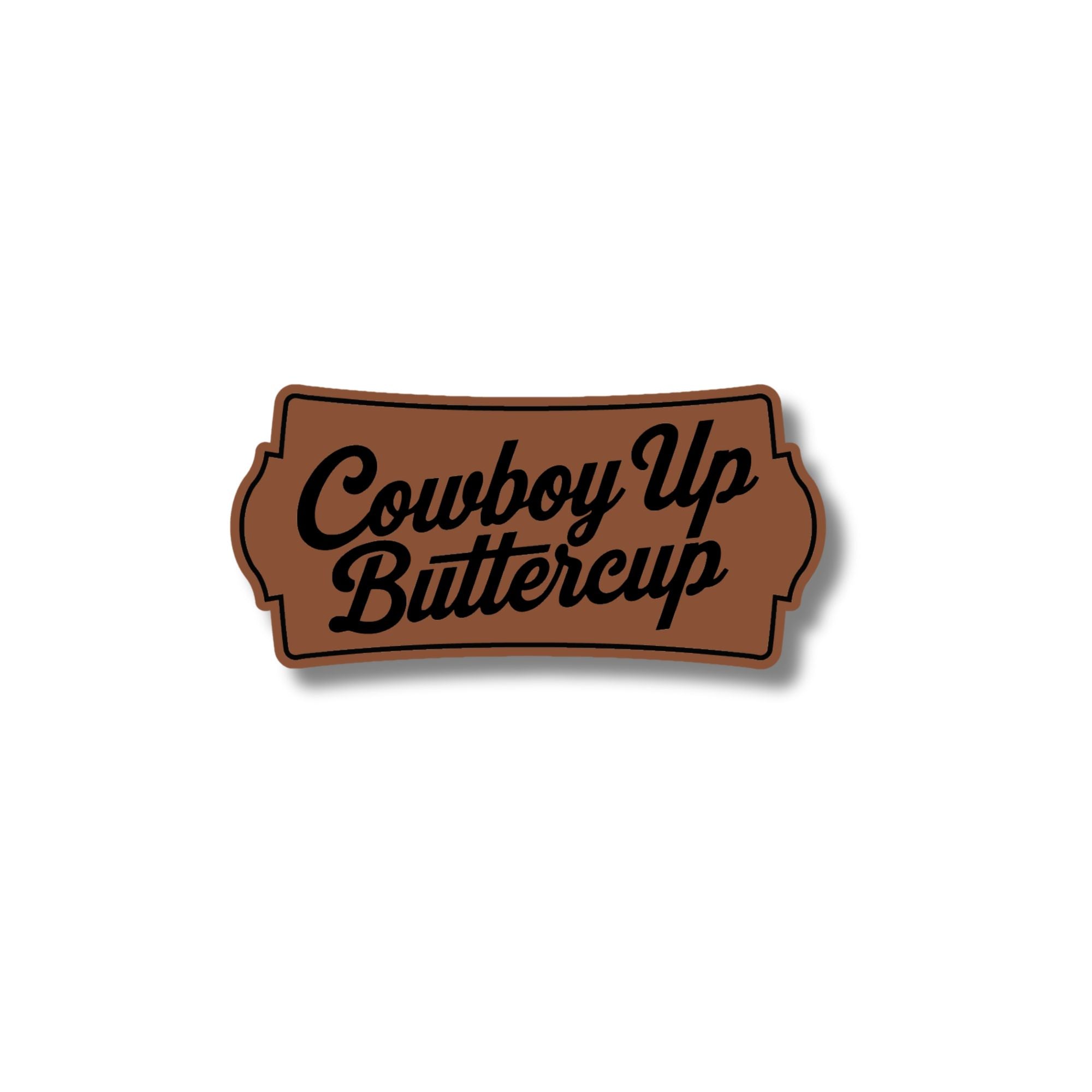 Cowboy Up Leatherette Patch