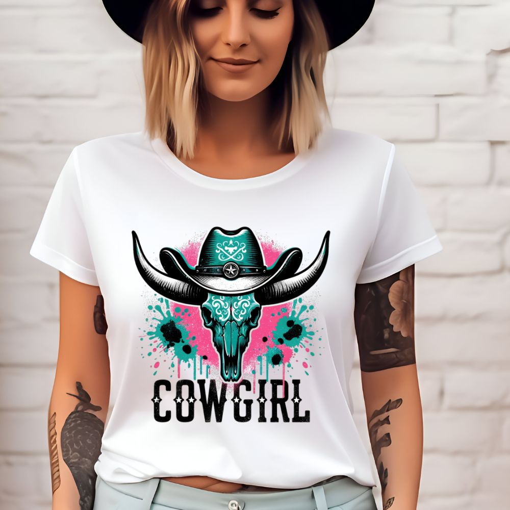 Cowgirl Bull Skull