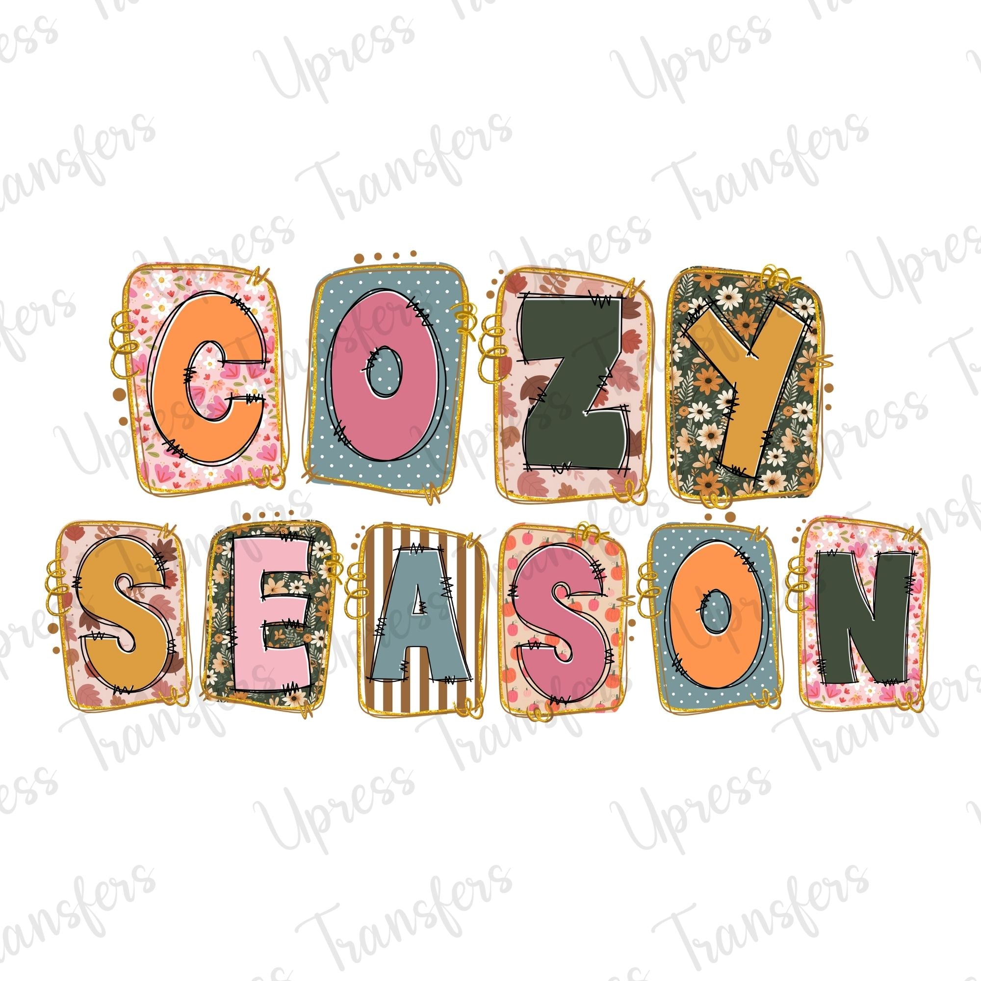Cozy Season Preppy Patterned Patches