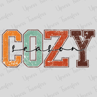 Cozy Season Varsity Letters Distressed
