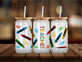Crayon Teacher 16 Oz Wrap