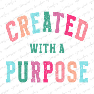 Created With A Purpose Multicolored