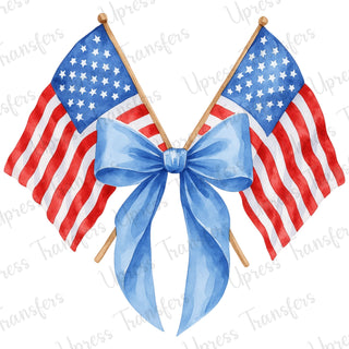 Crossed Flags Bow