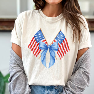 Crossed Flags Bow