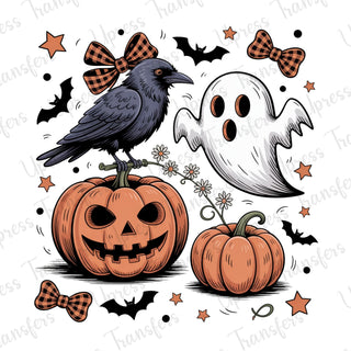Crow Ghost Pumpkin Collage