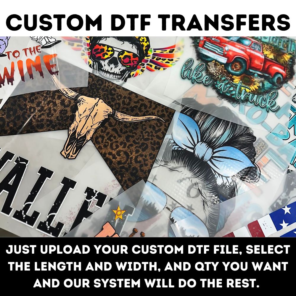  DTF transfers Ready for Press,DTF Transfer, Custom DtF  Transfer, Heat Press Transfer, Direct to Film, Heat Transfer Designs, Ready  to Press for Clothing, Hats, Shoes, Bag (12“x180“)