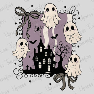 Cute Ghost and Haunted House