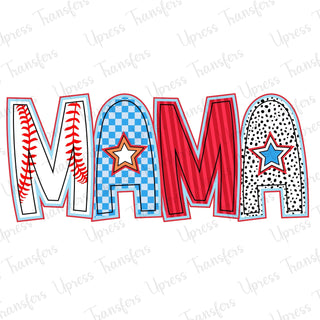 Cutesy Baseball Mama Letters