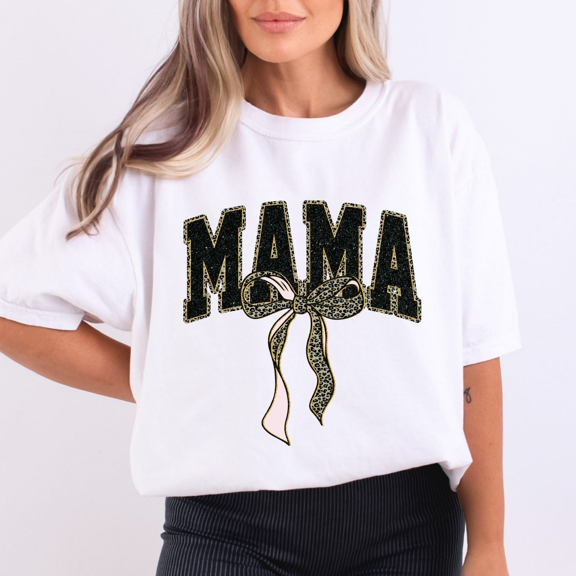 Cutesy Cheetah Print Mama Droopy Bow