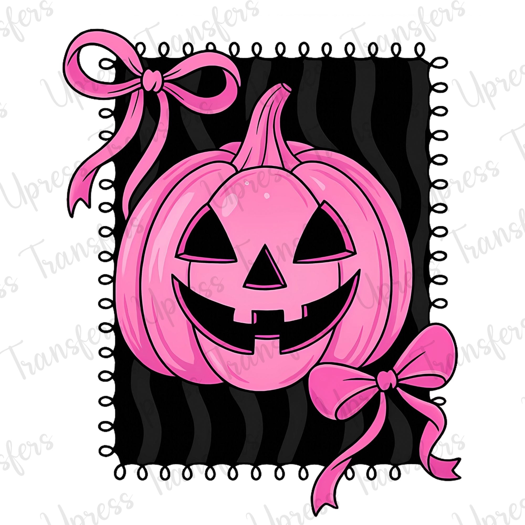 Cutesy Doodle Frame Pink Pumpkin