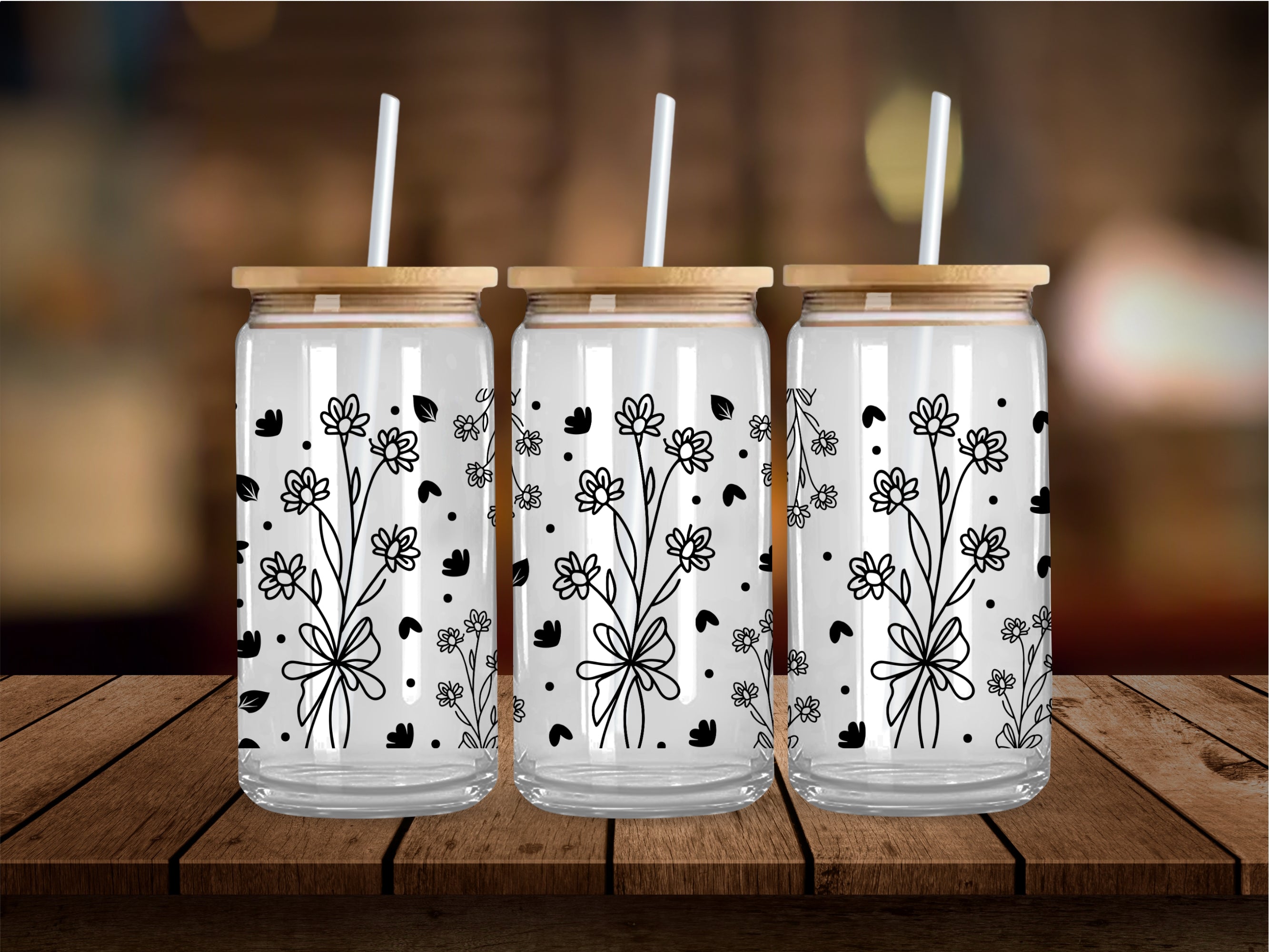 Cutesy Flowers 16 Oz Wrap